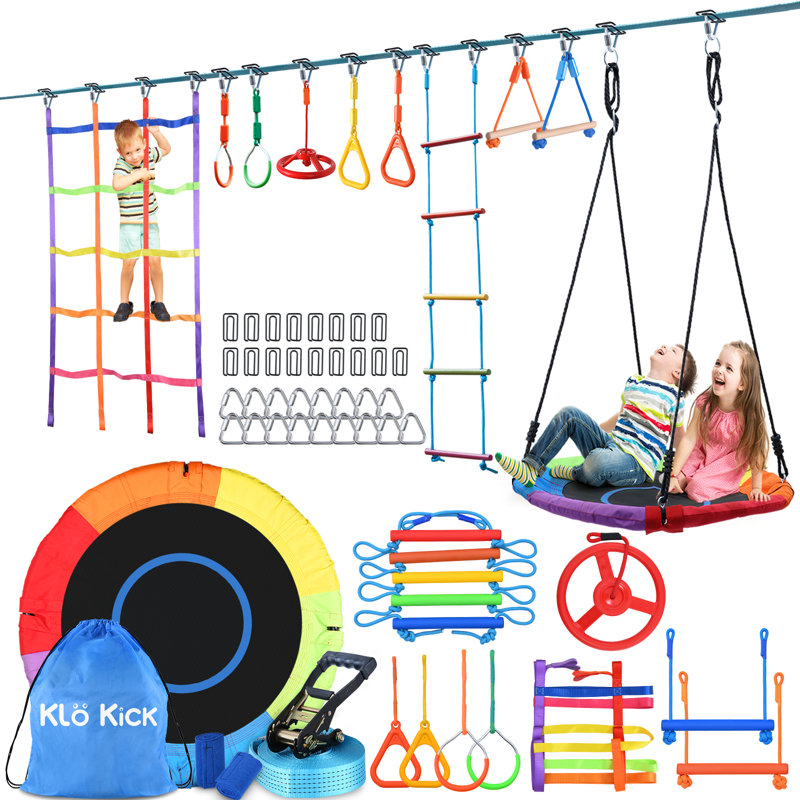 Klo Kick 50FT Ninja Warrior Obstacle Course & Reviews | Wayfair